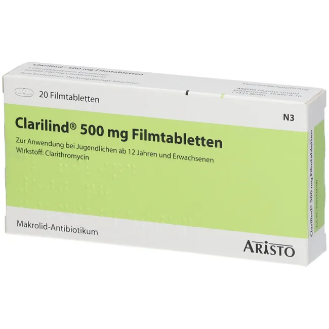 Clarilind 500mg 20 tabs
