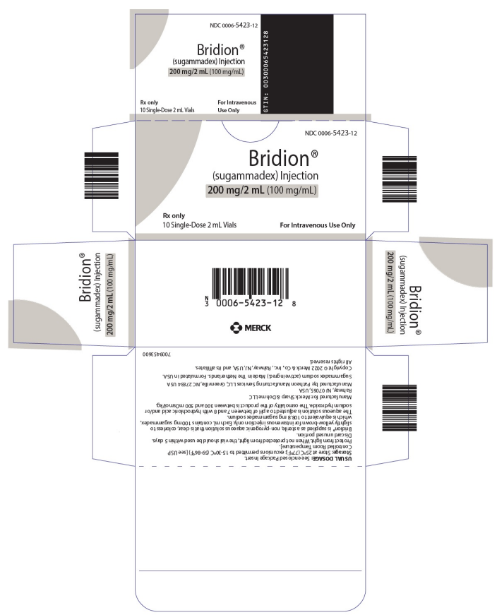 Bridion 200mg/2ml (100mg/ml) solution for injection 10X2ml vials