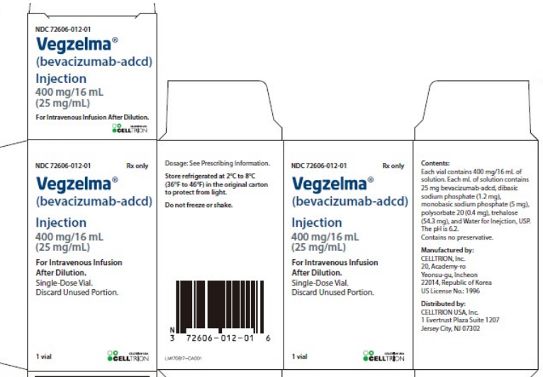 VEGZELMA 400mg/16ml (25mg/ml) 16 ml vial