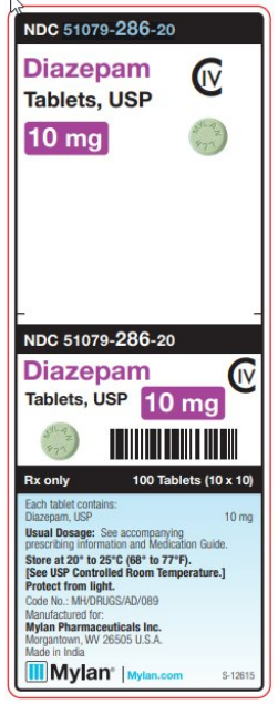 Diazepam 10mg 100 tabs (Narkotika)