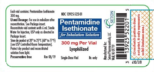 Pentamidine isethionate 300mg 1 vial, lyophilized powder for solution for inhalation