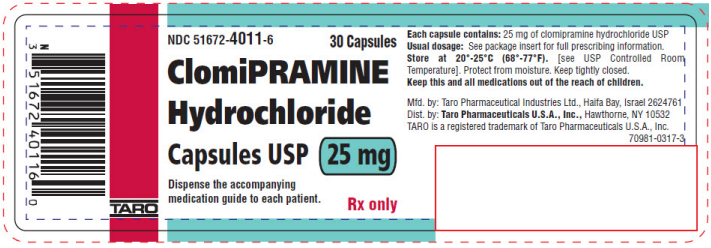 Clomipramine Hydrochloride 25mg 30 caps