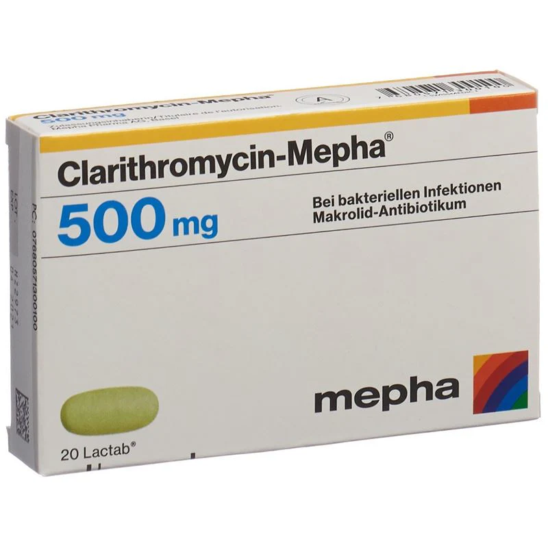 Clarithromycin-Mepha 500mg Lactab® 20 tabs