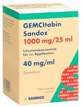 Gemcitabin Sandoz® 1000mg/25ml (40mg/ml) 25 ml vial, concentrate for solution for infusion